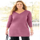 Cashmiracle&trade; V-Neck Sweater image number null