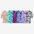 7-Day Three-Quarter Sleeve Grommet Notch Tunic image number null