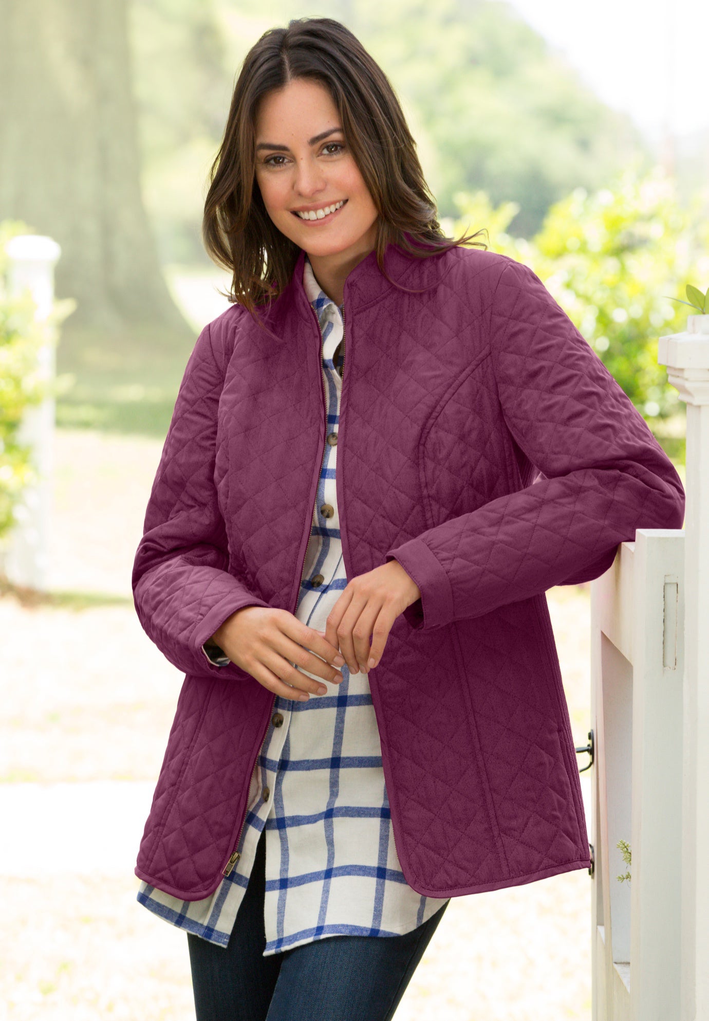 Zip-Front Quilted Jacket image number 2