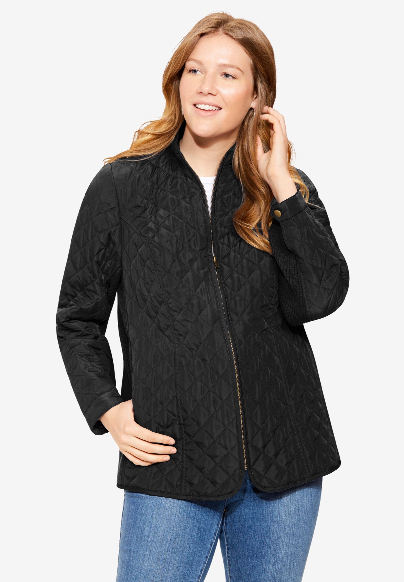 Zip-Front Quilted Jacket image number 0