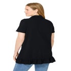 Short Sleeve Ruffle Hem Polo Tunic image number null