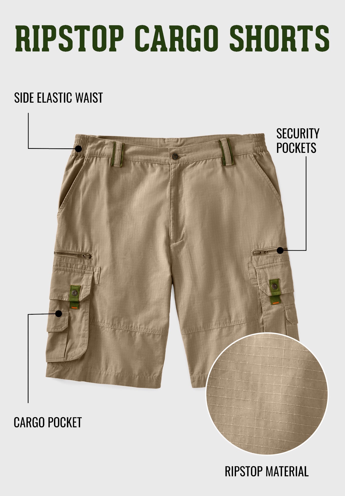 Ripstop Cargo Shorts image number 1