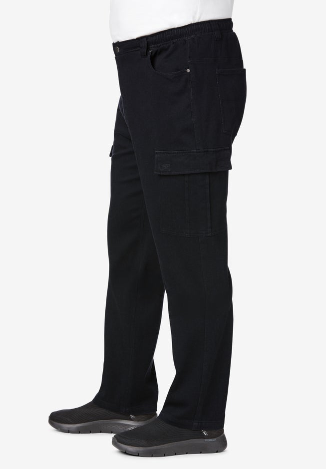 Relaxed Fit Cargo Denim Look Sweatpants image number 2
