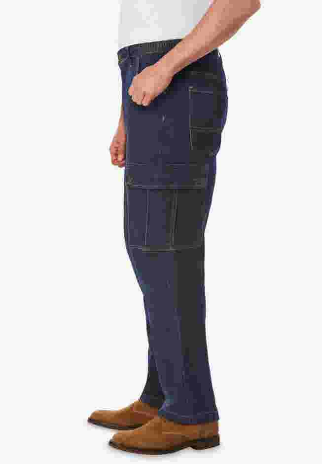 Relaxed Fit Cargo Denim Look Sweatpants image number 2