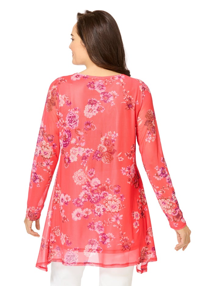 High-Low Miracle Mesh Tunic image number 2