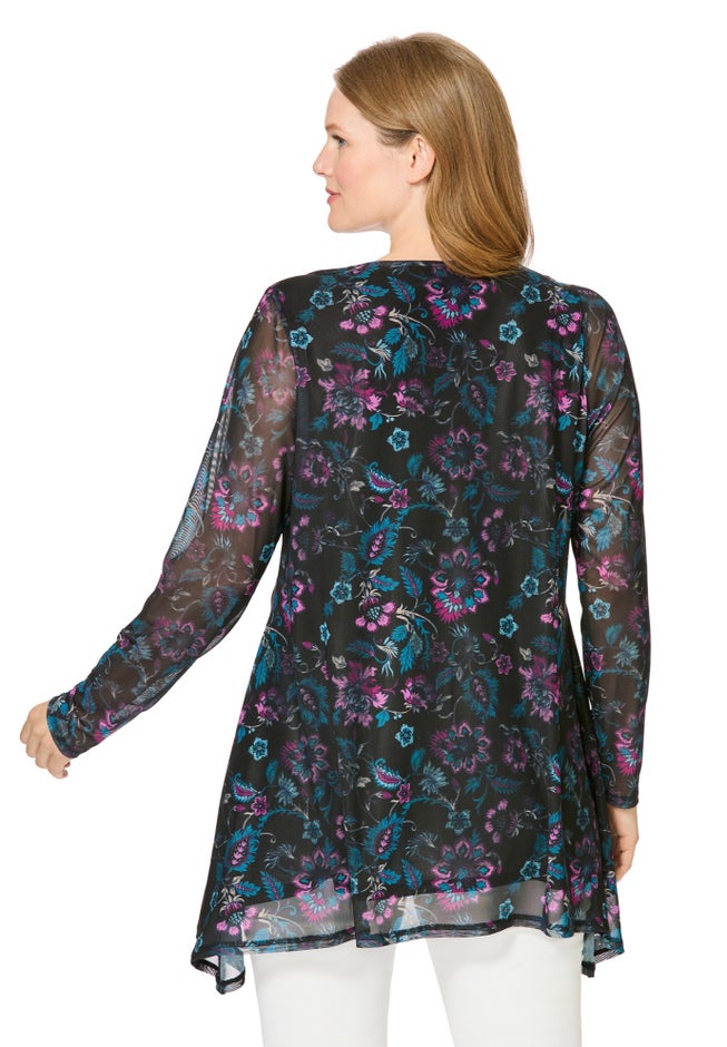 High-Low Miracle Mesh Tunic image number 2