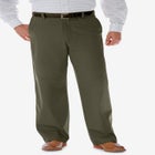 Relaxed Fit Wrinkle-Free Full Elastic Plain Front Pants image number null