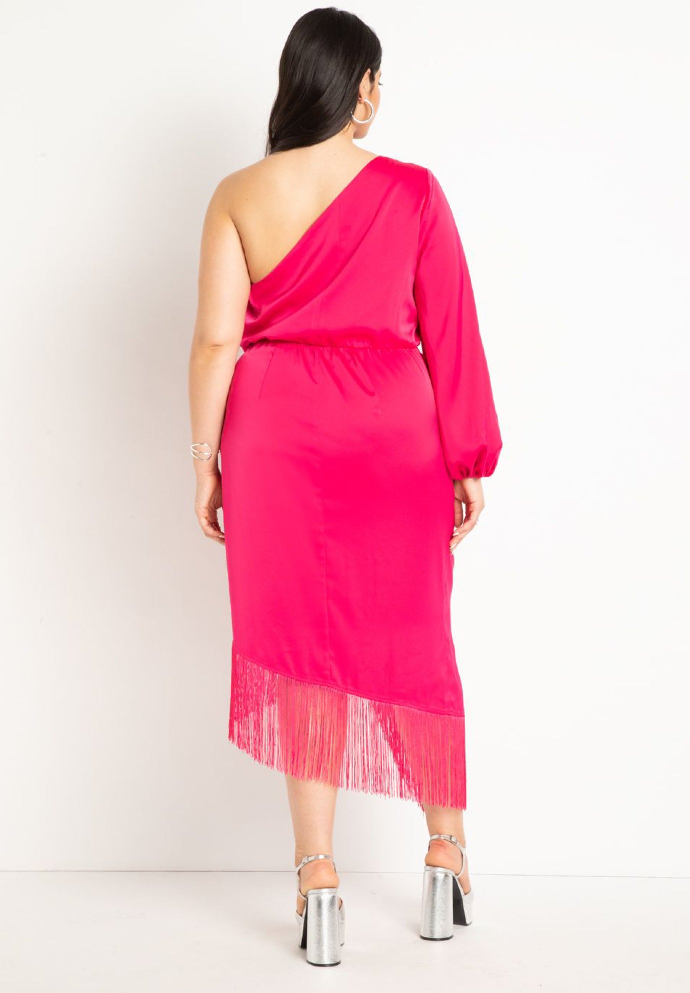 One Shoulder Fringe Dress image number 2