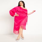 One Shoulder Fringe Dress image number null