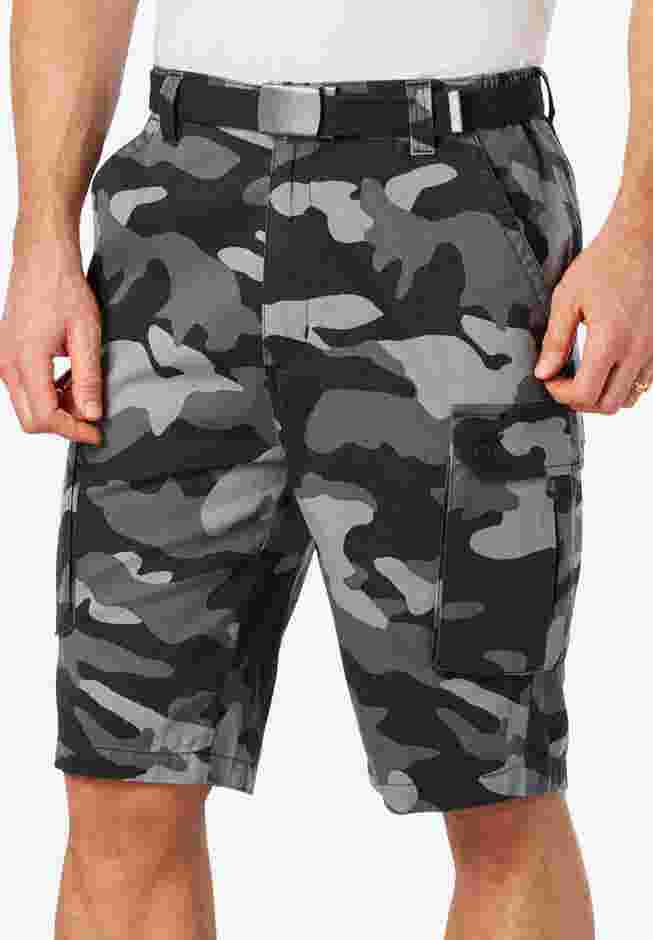 12" Side Elastic Cargo Short with Twill Belt image number 0
