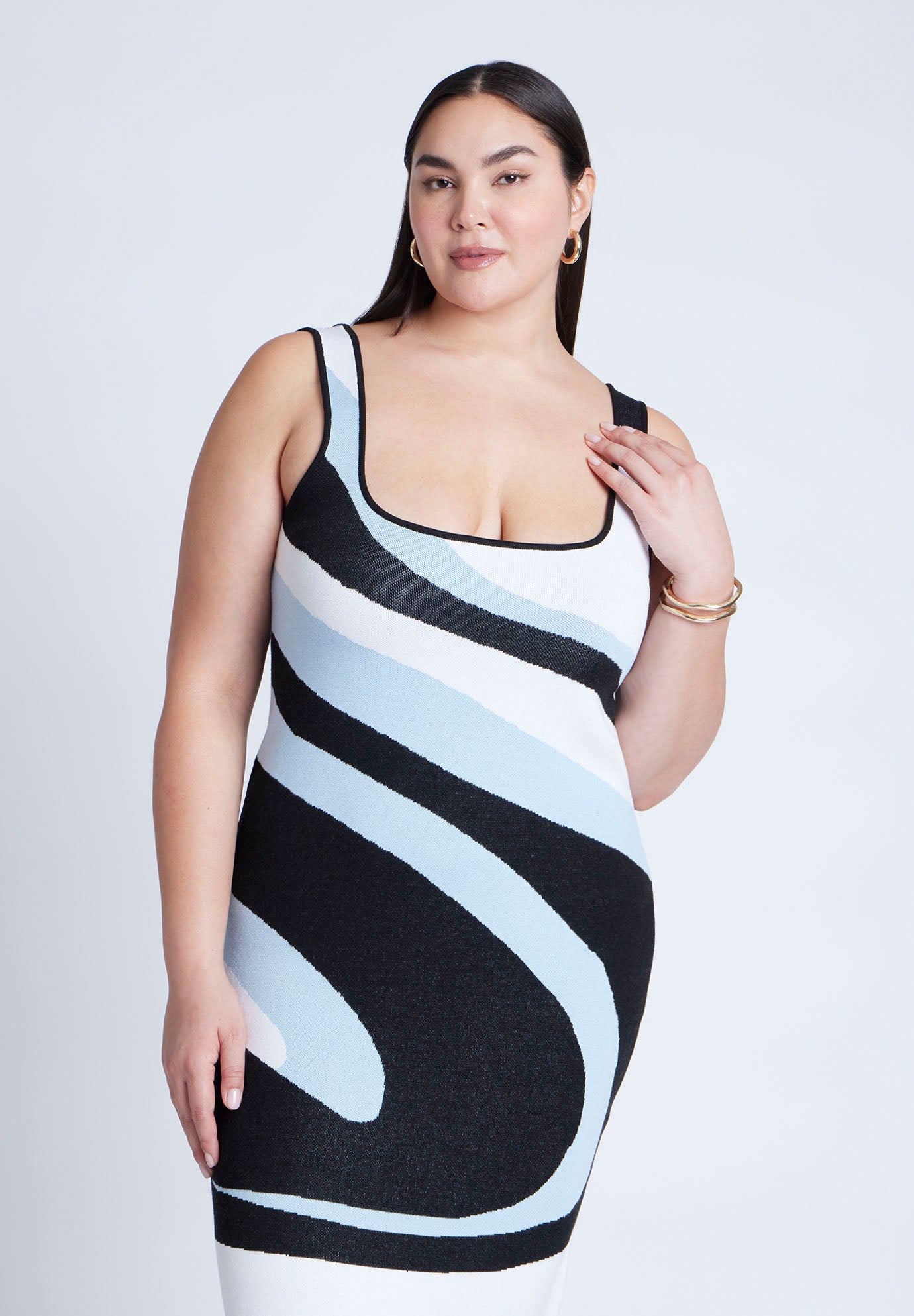 Intarsia Column Dress image number 2