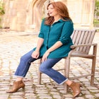 Collared Cable Buttonfront Tunic image number null