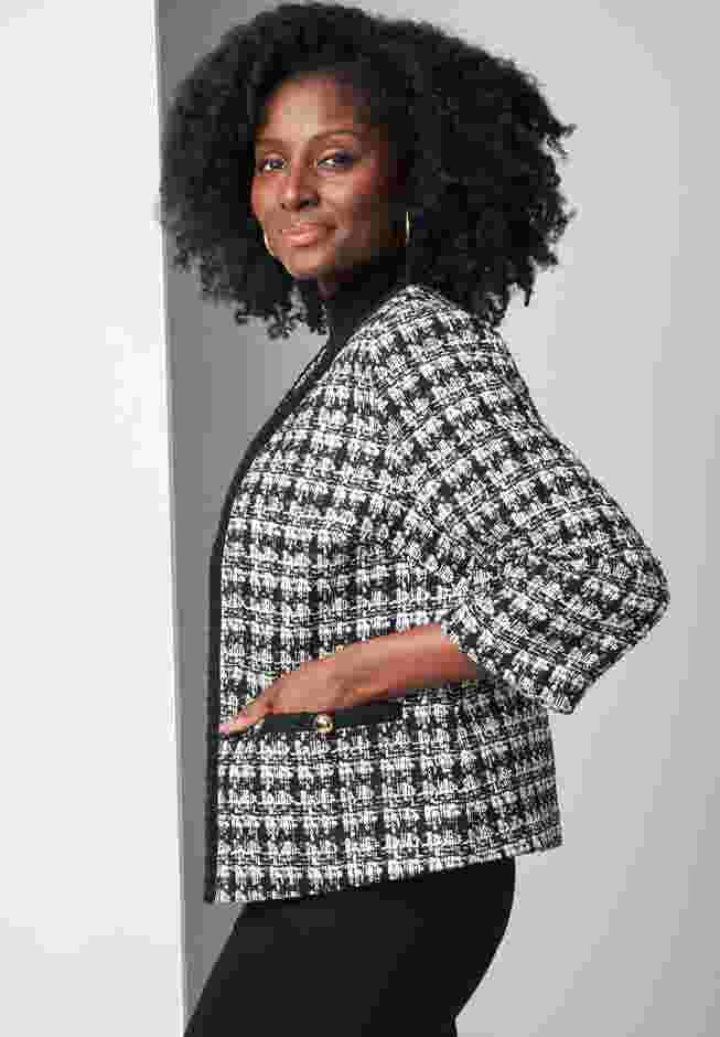 Tweed V-Neck Jacket image number 2