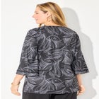 Crochet Detail Bell Sleeve Top image number 1