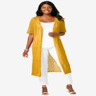 Scalloped Crochet Sweater Duster image number null