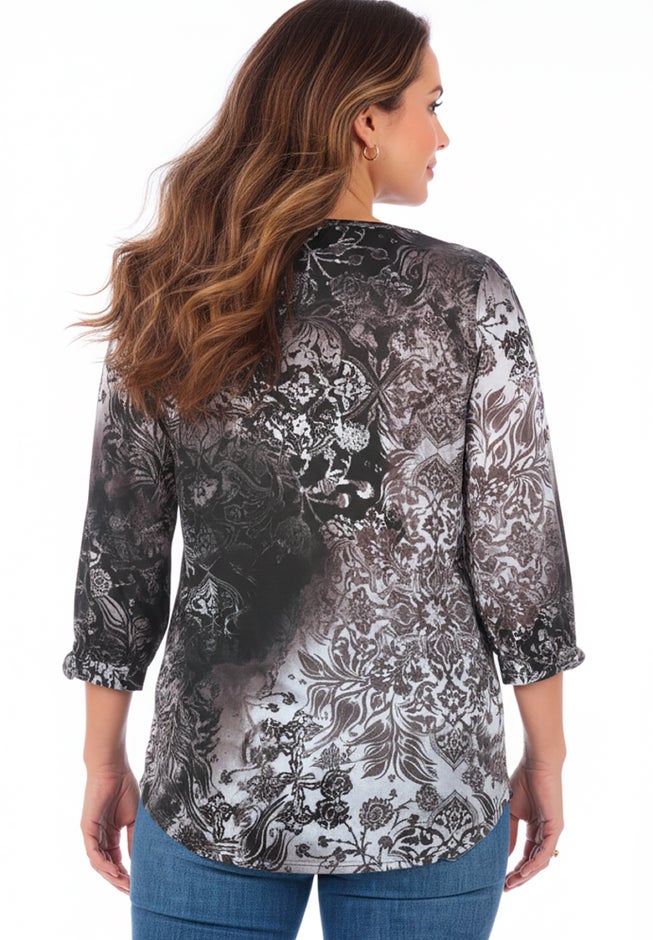 Hayden Tie-Sleeve Knit Top image number 2