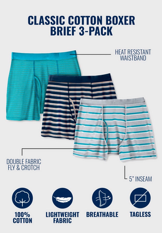 Cotton Boxer Briefs 3-Pack image number 1