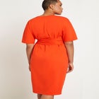 Cross Front Flutter Sleeve Dress image number null