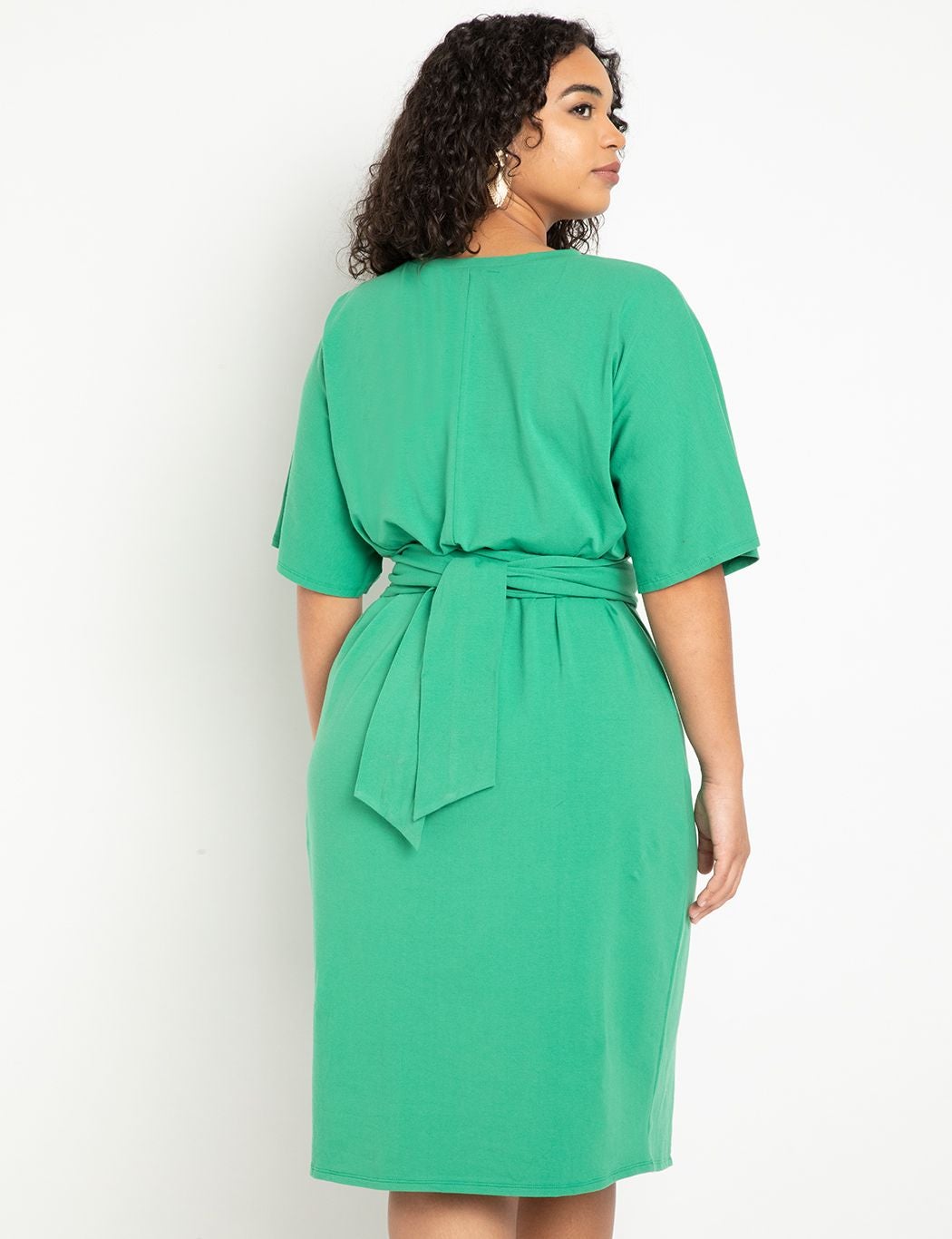 Cross Front Flutter Sleeve Dress image number 2