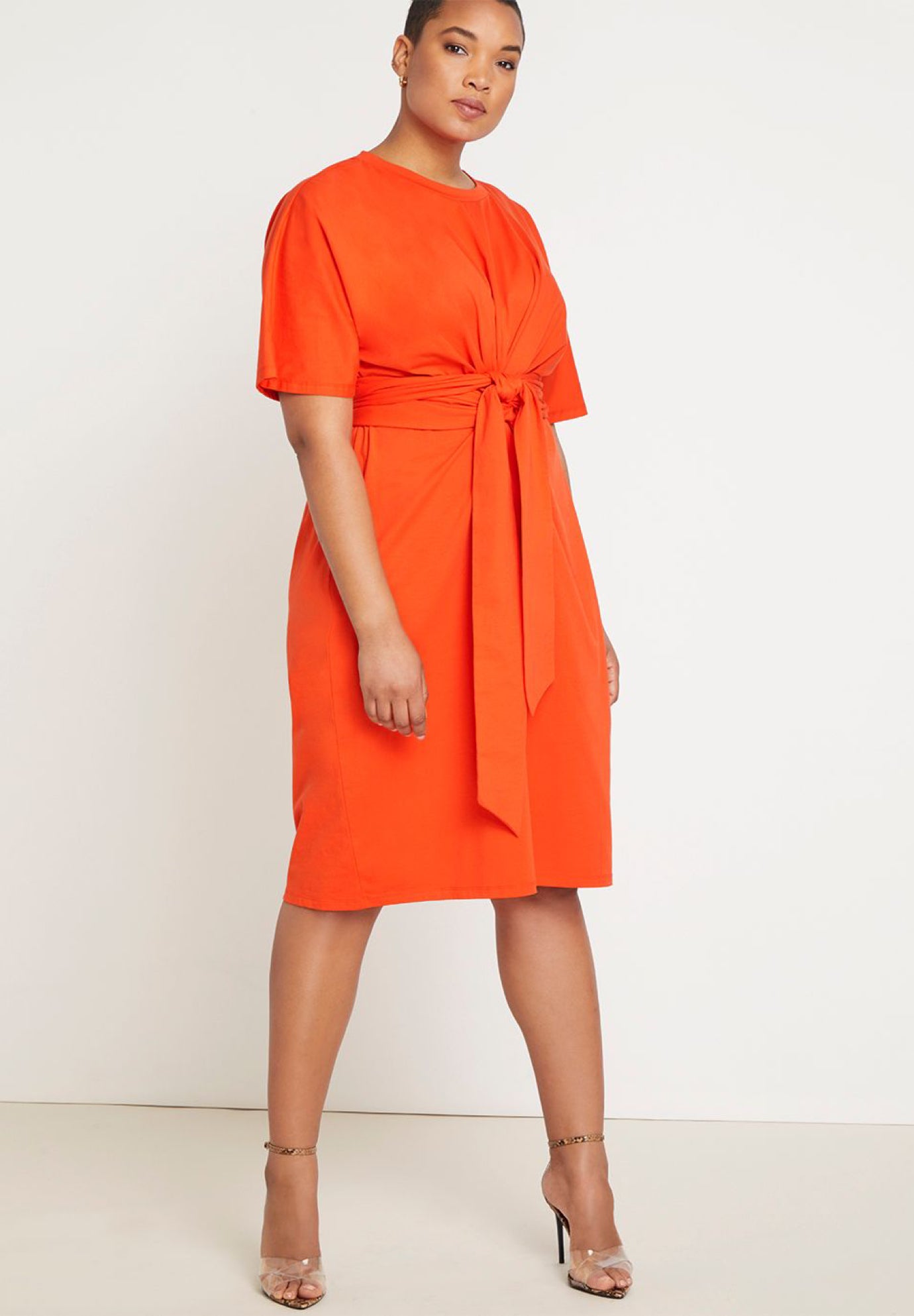 Cross Front Flutter Sleeve Dress image number 0