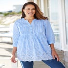 Embroidered Pintuck Tunic image number null