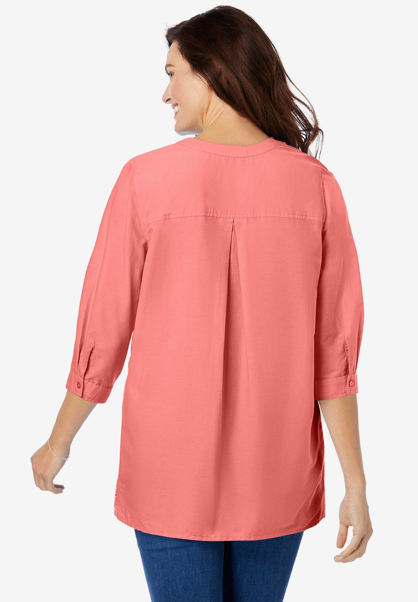 Embroidered Pintuck Tunic image number 1