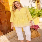 Embroidered Pintuck Tunic image number null