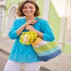 Embroidered Pintuck Tunic image number null