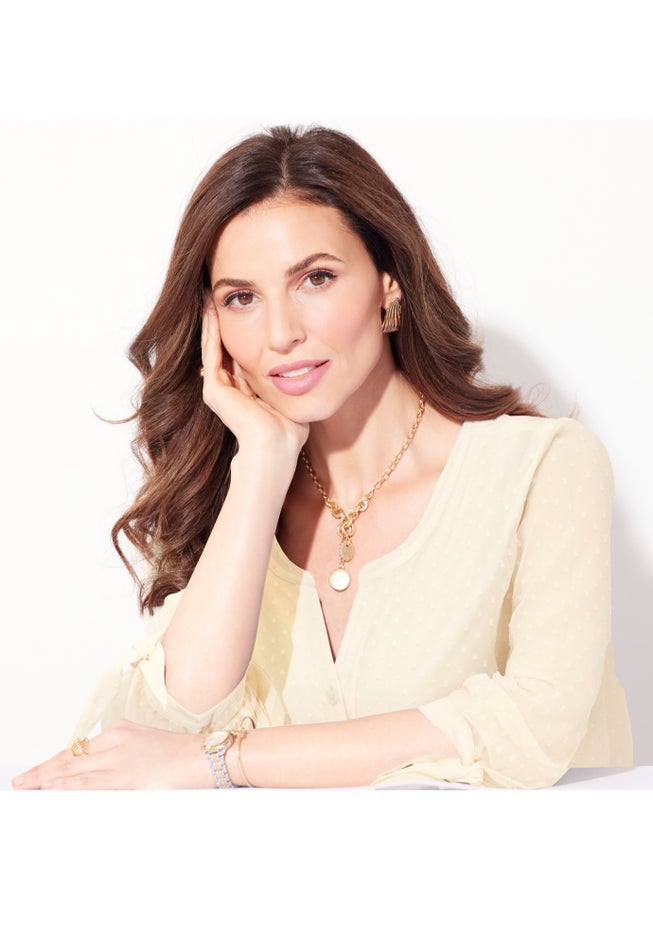 Swiss Dot Tie Sleeve Blouse image number 3