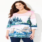 3/4 SLEEVE SEASONAL TEE image number null