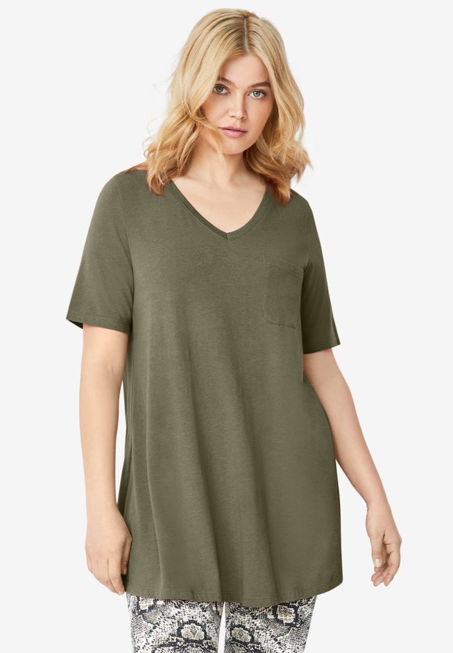 V-neck A-line Tunic image number 0