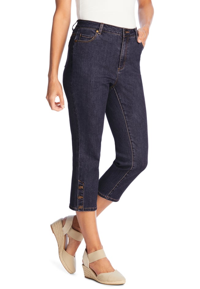 Comfort Stretch Denim Capri image number 3