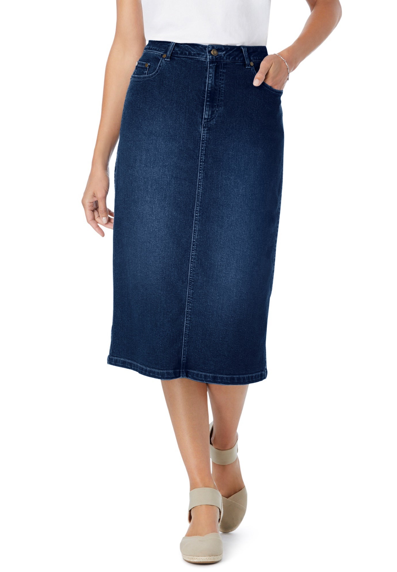 Stretch Denim Five-Pocket Jeans Skirt image number 0