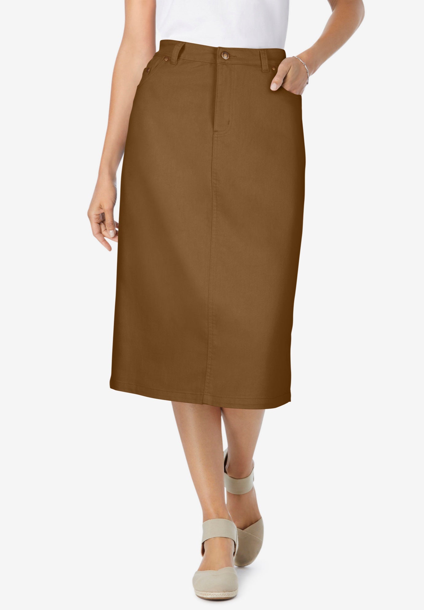 Stretch Denim Five-Pocket Jeans Skirt image number 0