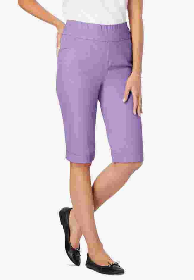 Flex-Fit Pull-On Denim Short image number 0