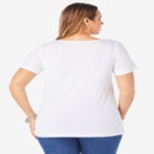 Eyelet Cutout Tee image number null