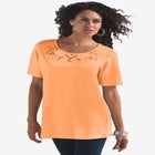Eyelet Cutout Tee image number null