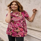 Stretch Knit Cutout Swing Tunic image number 0