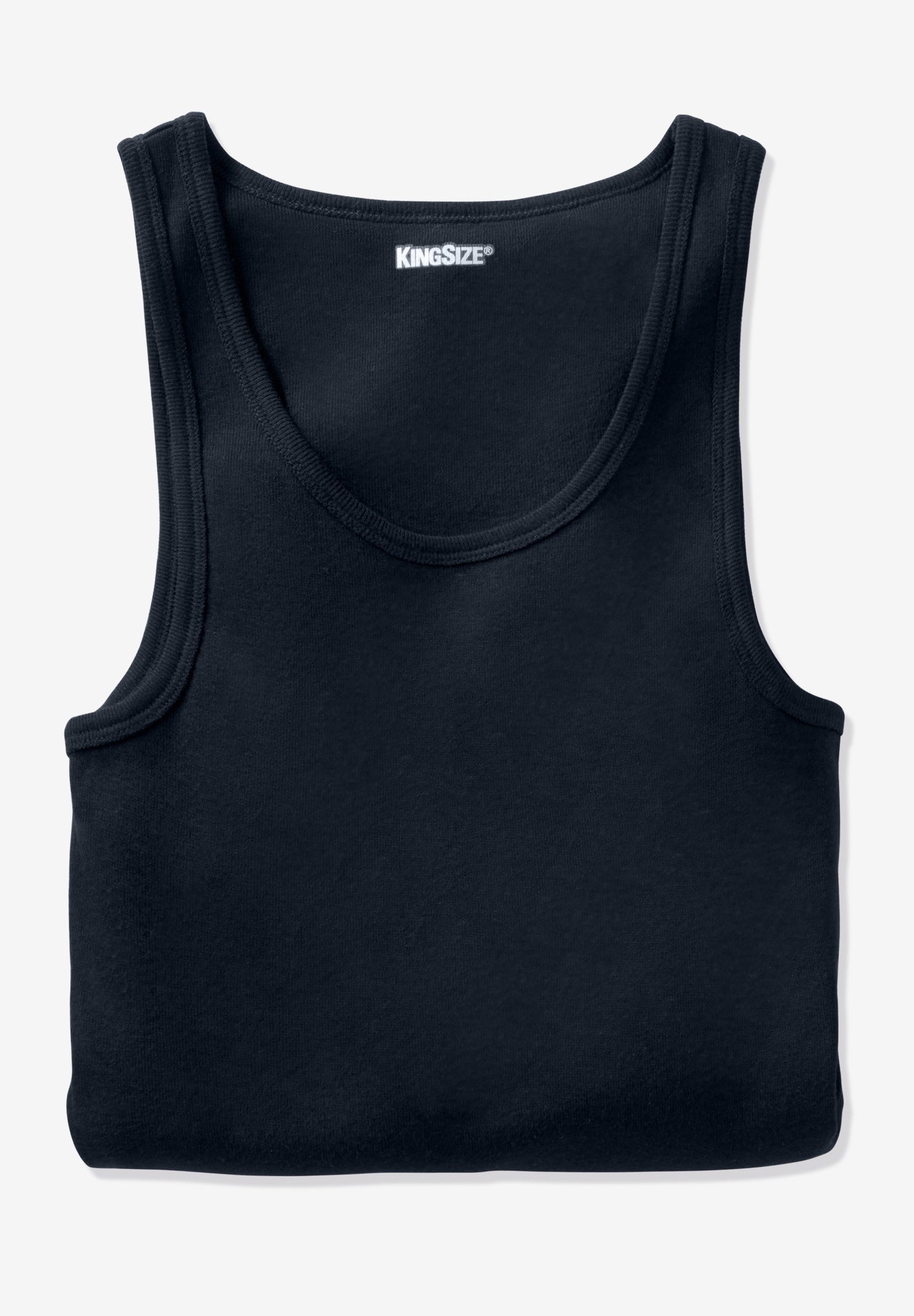 3-Pack Ribbed Cotton Tank Undershirt image number 3