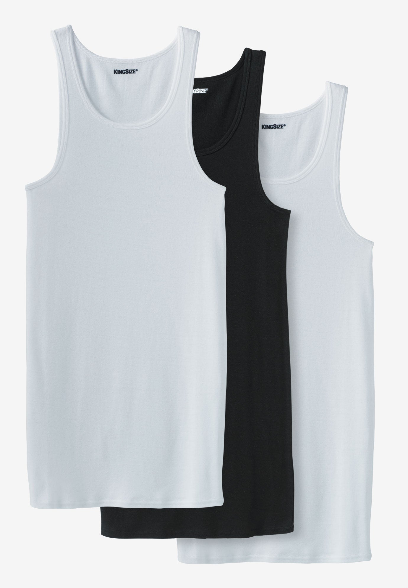 3-Pack Ribbed Cotton Tank Undershirt image number 0