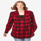 Flannel Tunic With Layered Look image number null