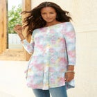 Plus Size Boatneck Swing Ultra Drape Tunic Top image number 0