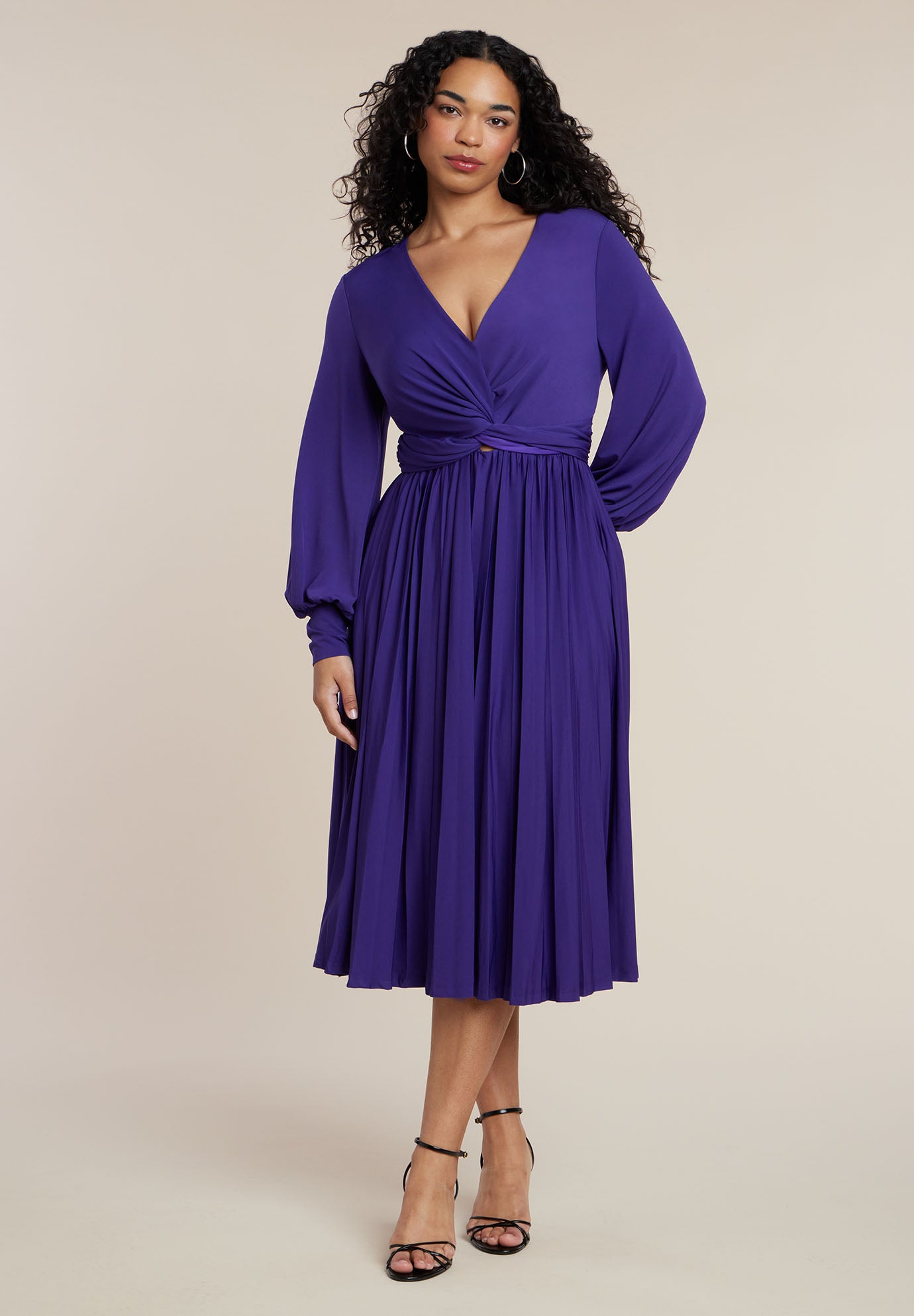 Knot Front Pleated Skirt Dress image number 1