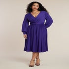 Knot Front Pleated Skirt Dress image number null
