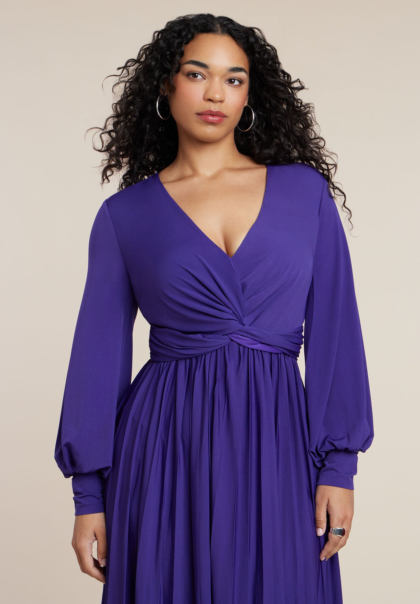 Knot Front Pleated Skirt Dress image number 2