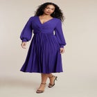 Knot Front Pleated Skirt Dress image number null
