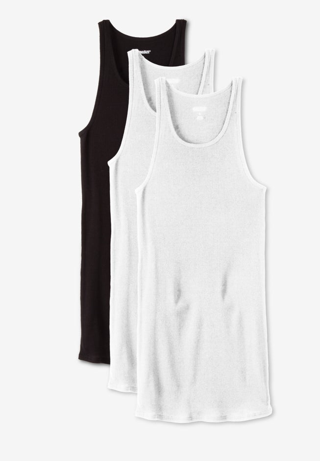 Ribbed Cotton Tank Undershirt 3-Pack image number 0