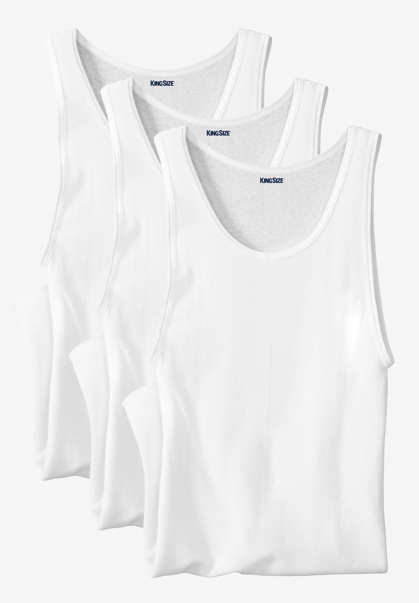 Ribbed Cotton Tank Undershirt 3-Pack image number 0