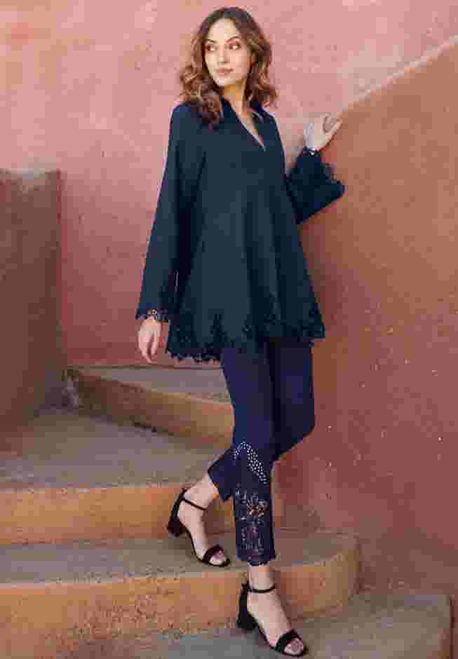 Poplin Embroidered Swing Tunic image number 3