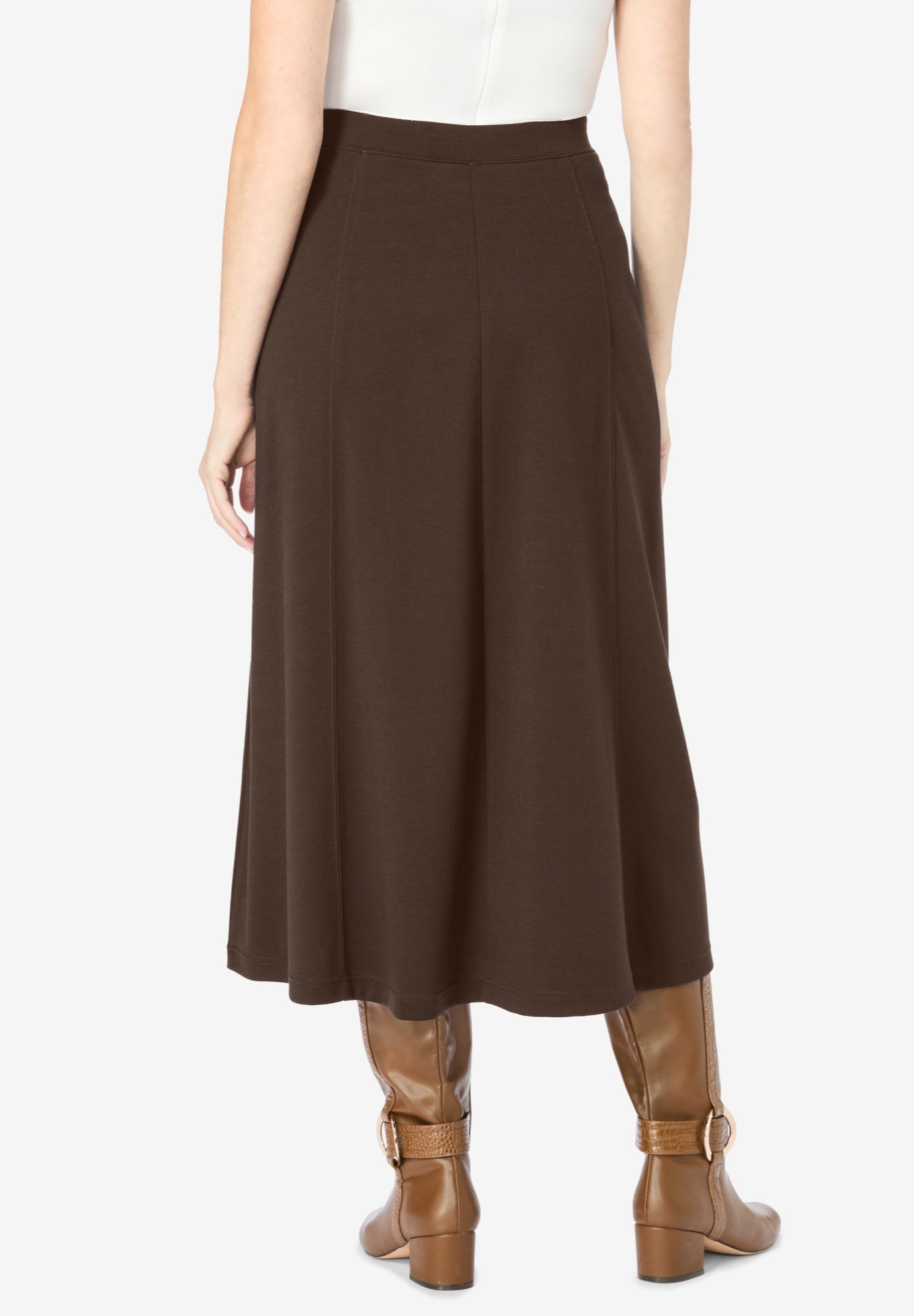 Ponte Knit A-Line Skirt image number 1